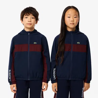 Lacoste Kids' Zip-up Hooded Jacket - 8 Years In Blue