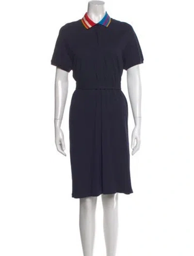 Pre-owned Lacoste Knee-length Dress In Blue