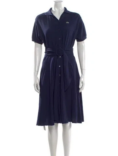 Pre-owned Lacoste Knee-length Dress In Blue