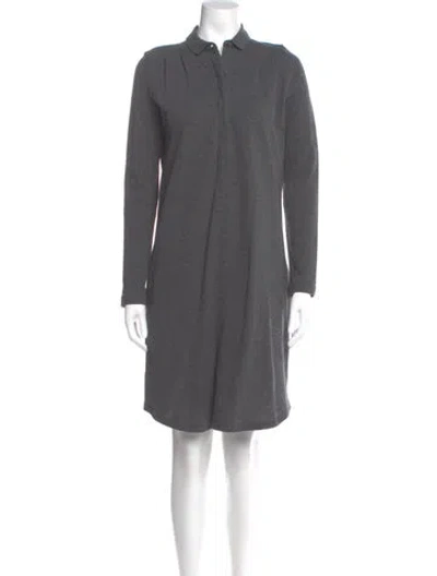 Pre-owned Lacoste Knee-length Dress In Gray