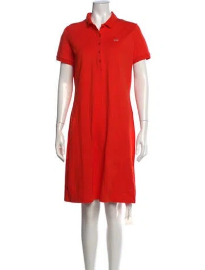 Pre-owned Lacoste Knee-length Dress In Orange