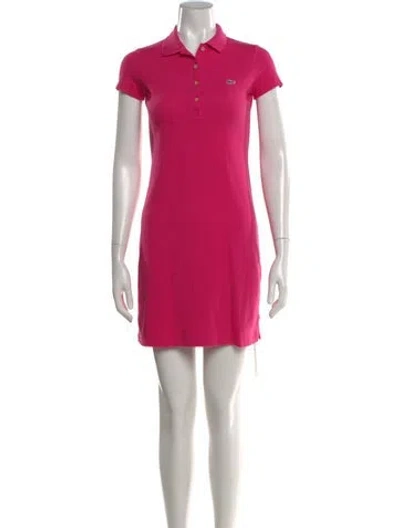 Pre-owned Lacoste Knee-length Dress In Pink