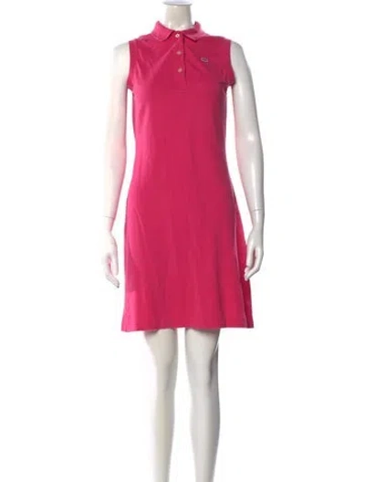 Pre-owned Lacoste Knee-length Dress In Pink