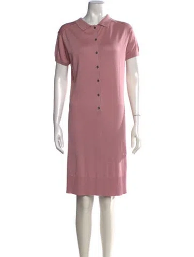Pre-owned Lacoste Knee-length Dress In Pink