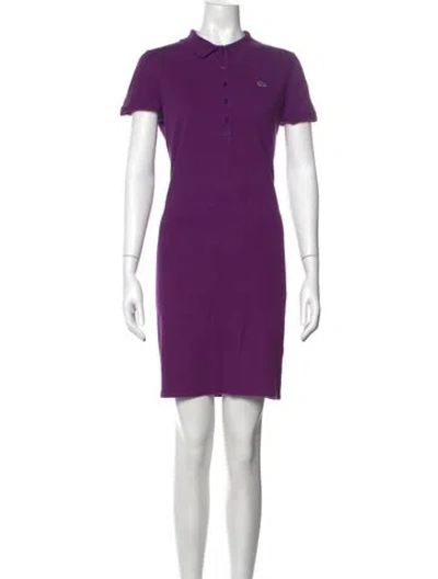 Pre-owned Lacoste Knee-length Dress In Purple