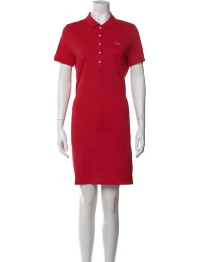 Pre-owned Lacoste Knee-length Dress In Red