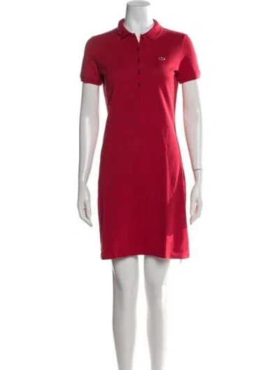 Pre-owned Lacoste Knee-length Dress In Red