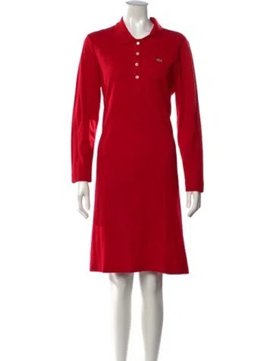 Pre-owned Lacoste Knee-length Dress W/ Tags In Red