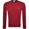 Lacoste Knit Jumper Red In Red