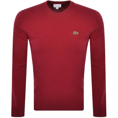 Lacoste Knit Jumper Red