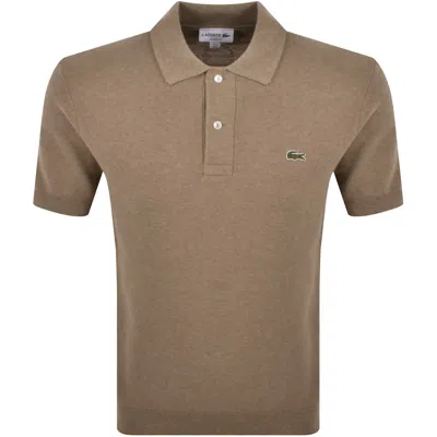 Lacoste Knit Polo Shirt Brown