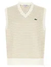 Lacoste Pullunder Mit V-ausschnitt In Neutral