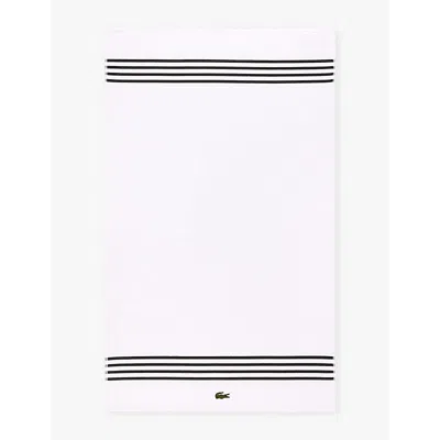 Lacoste L Courtline Striped Organic-cotton B In Bitumen