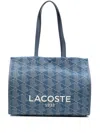 Lacoste L Mono-jacquard Tote Bag In Blue