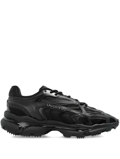 Lacoste L003 2k24 Textured Lace-up Sneakers In Black