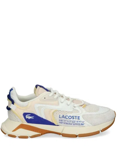 Lacoste L003 Logo-print Sneakers In Neutrals