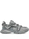 Lacoste L003 Multi-texture Lace-up Sneakers In Grey