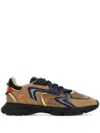 Lacoste L003 Neo Textile Panelled Sneakers In Brown
