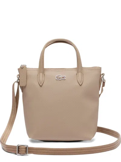 Lacoste L.12.12 Concept Logo-appliqué Tote Bag In Neutral