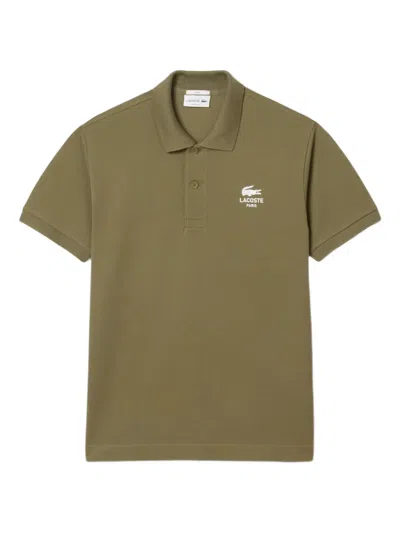 Lacoste L.12.12 Logo-embroidered Polo Shirt In Green