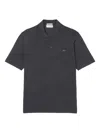 Lacoste Unisex Short Sleeve Merino Wool Polo Sweater In Gray