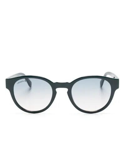 Lacoste L.12.12 Round-frame Sunglasses In Green