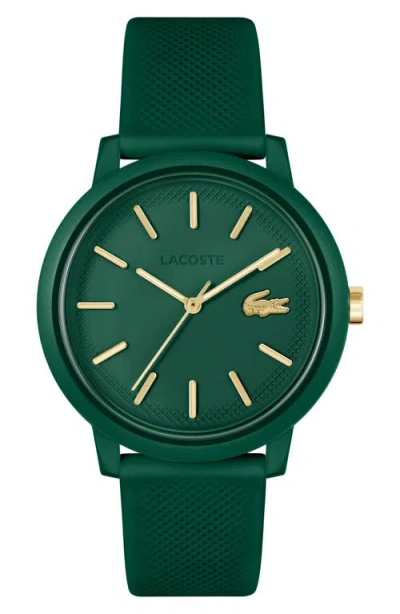 Lacoste L.12.12 Silicone Strap Watch, 36mm In Green