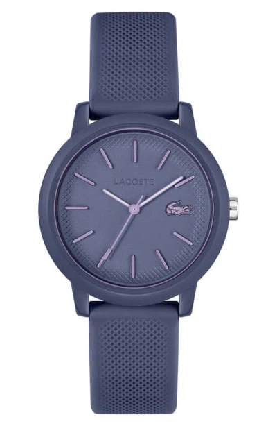Lacoste L.12.12 Silicone Strap Watch, 36mm In Purple