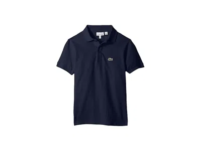 Lacoste L1812 Short Sleeve Classic Pique Polo (toddler/little Kids/big Kids) Boy's Short Sleeve Pullover Nav In Blue