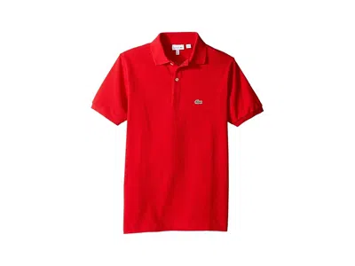 Lacoste L1812 Short Sleeve Classic Pique Polo (toddler/little Kids/big Kids) Boy's Short Sleeve Pullover Red