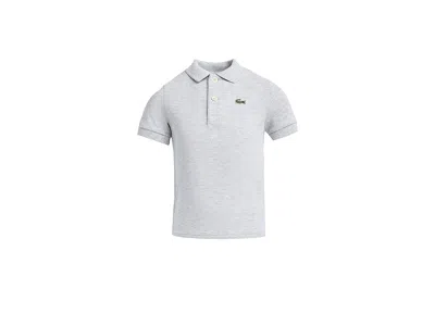 Lacoste L1812 Short Sleeve Classic Pique Polo (toddler/little Kids/big Kids) Boy's Short Sleeve Pullover Sil In White