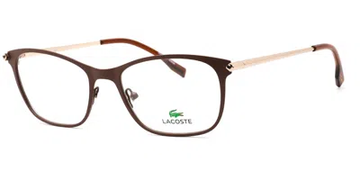Lacoste L2276 210 Men's Glasses Brown Size 56 - Free Lenses - Blue Light Block Available In Black