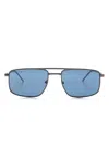 Lacoste L255s Pilot-frame Sunglasses In Black