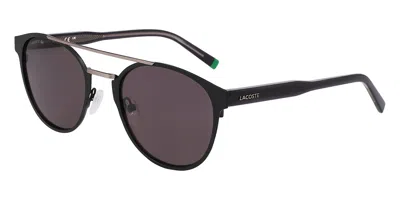 Lacoste Logo-lettering Sunglasses In Brown
