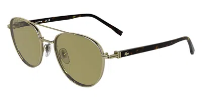 Lacoste L271s N 714 Men's Sunglasses Gold Size 54 In Green