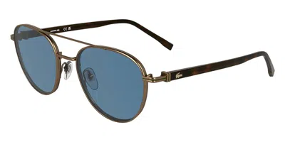 Lacoste L271s N 750 Men's Sunglasses Gold Size 54 In Blue