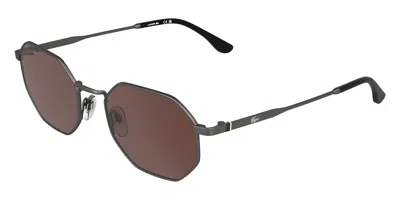 Lacoste L280s 035 Men's Sunglasses Gunmetal Size 53 In Gray