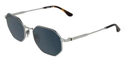 Lacoste L280s 040 Men's Sunglasses Silver Size 53 In Gray