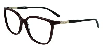 Lacoste L2892 Women's Glasses, Burgundy, Size 55 In Black