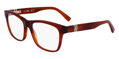 Lacoste Full-rim Square Glasses In Burgundy