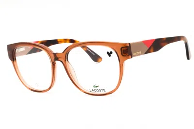 Lacoste L2953 Round Propionate Frame Eyeglasses In Brown