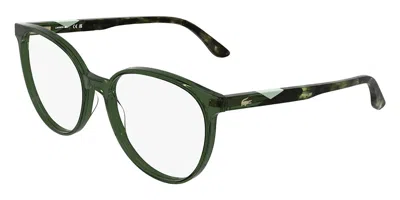 Lacoste L2987 N 301 Occhiali Da Vista Verdi Per Donna (solo Montatura) In Green
