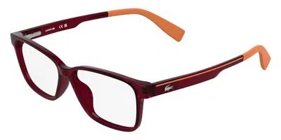 Lacoste L3664 615 Men's Glasses Red Size 48 - Free Lenses - Blue Light Block Available In Burgundy