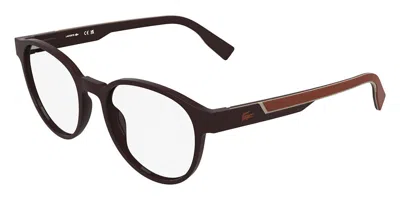 Lacoste L4009mag-set With Clip-on 601 Men's Glasses Burgundy Size 53 - Free Lenses - Blue Light Block Availa In Black