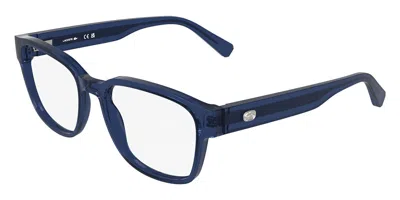 Lacoste L4012 410 Men's Glasses Blue Size 55 - Free Lenses - Blue Light Block Available In Metallic