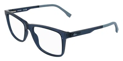 Lacoste L4013 410 Men's Glasses Blue Size 55 - Free Lenses - Blue Light Block Available In Gray