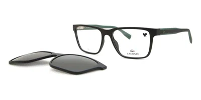 Lacoste L6010 Mag-set With Clip-on Men's Glasses, Black, Size 55