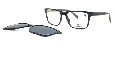 Lacoste L6010 Mag-set With Clip-on Men's Glasses, Blue, Size 55