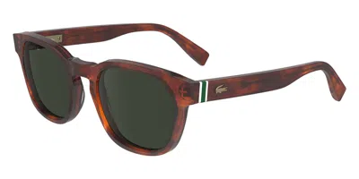 Lacoste L6015s 218 Men's Sunglasses Tortoiseshell Size 49 In Brown