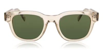 Lacoste L6023s N 264 Men's Sunglasses Brown Size 49 In Yellow